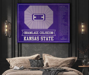 Cutler West Kansas State Wildcats -Bramlage Coliseum Seating Chart - College Basketball Team Color Art