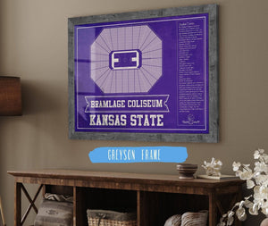 Cutler West Kansas State Wildcats -Bramlage Coliseum Seating Chart - College Basketball Team Color Art