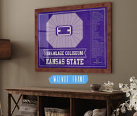 Cutler West Basketball Collection Kansas State Wildcats -Bramlage Coliseum Seating Chart - College Basketball Team Color Art
