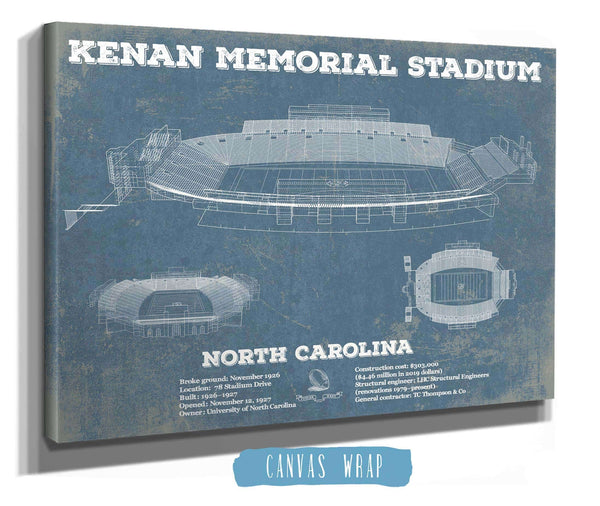 Cutler West Kenan Memorial Stadium North Carolina Tar Heels Vintage Art Print