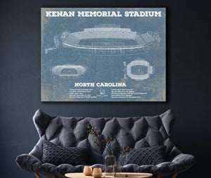 Cutler West Kenan Memorial Stadium North Carolina Tar Heels Vintage Art Print