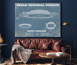Cutler West Kenan Memorial Stadium North Carolina Tar Heels Vintage Art Print