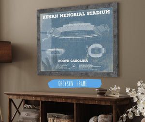 Cutler West Kenan Memorial Stadium North Carolina Tar Heels Vintage Art Print