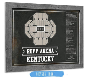 14" x 11" / Greyson Frame Cutler West Kentucky Wildcats Rupp Arena Black And White