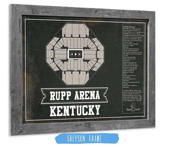14" x 11" / Greyson Frame Cutler West Kentucky Wildcats Rupp Arena Black And White