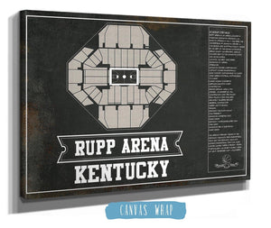 14" x 11" / Stretched Canvas Wrap Cutler West Kentucky Wildcats Rupp Arena Black And White