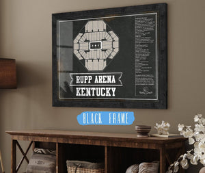 20" x 16" / Black Frame Cutler West Kentucky Wildcats Rupp Arena Black And White