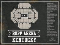 Cutler West Basketball Collection 14" x 11" / Unframed Kentucky Wildcats Rupp Arena Black And White 235353085