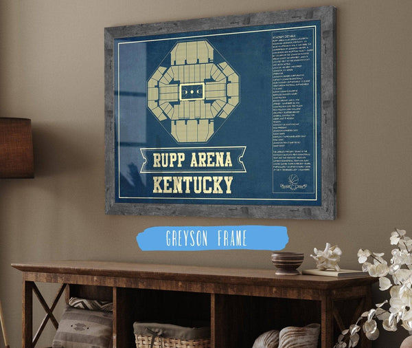 Cutler West Kentucky Wildcats - Rupp Arena Seating Chart - College Basketball Blueprint Art