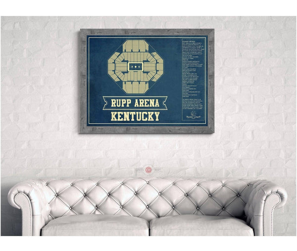 Cutler West Kentucky Wildcats - Rupp Arena Seating Chart - College Basketball Blueprint Art