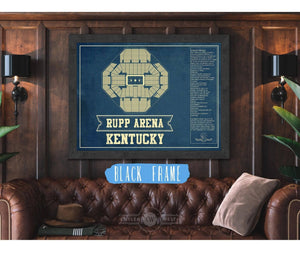Cutler West Kentucky Wildcats - Rupp Arena Seating Chart - College Basketball Blueprint Art