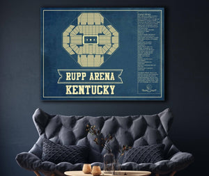 Cutler West Kentucky Wildcats - Rupp Arena Seating Chart - College Basketball Blueprint Art