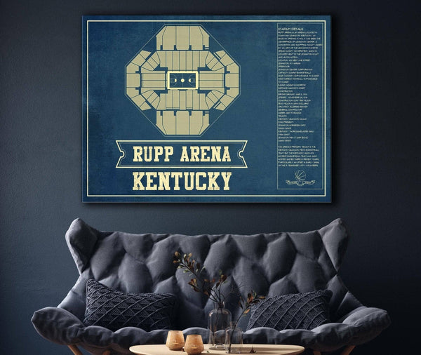 Cutler West Kentucky Wildcats - Rupp Arena Seating Chart - College Basketball Blueprint Art