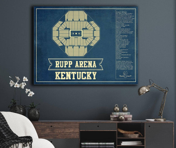 Cutler West Kentucky Wildcats - Rupp Arena Seating Chart - College Basketball Blueprint Art