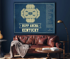 Cutler West Kentucky Wildcats - Rupp Arena Seating Chart - College Basketball Blueprint Art