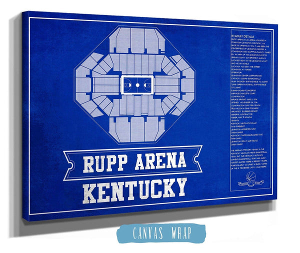 Cutler West Kentucky Wildcats - Rupp Arena Seating Chart - College Basketball Blueprint Team Color Art