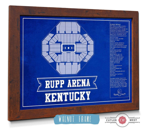 Cutler West Kentucky Wildcats - Rupp Arena Seating Chart - College Basketball Blueprint Team Color Art