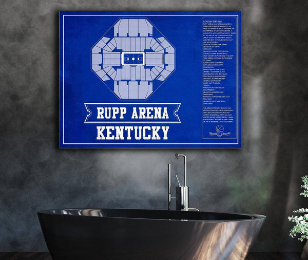 Cutler West Kentucky Wildcats - Rupp Arena Seating Chart - College Basketball Blueprint Team Color Art