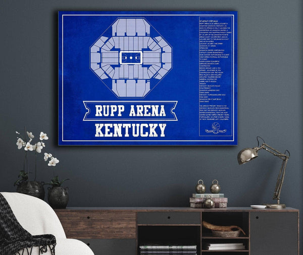 Cutler West Kentucky Wildcats - Rupp Arena Seating Chart - College Basketball Blueprint Team Color Art