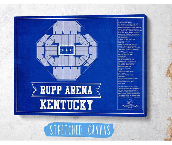 Cutler West Kentucky Wildcats - Rupp Arena Seating Chart - College Basketball Blueprint Team Color Art