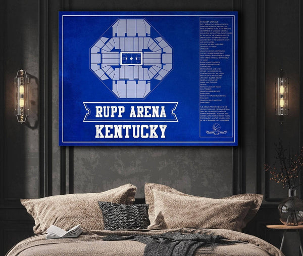 Cutler West Kentucky Wildcats - Rupp Arena Seating Chart - College Basketball Blueprint Team Color Art