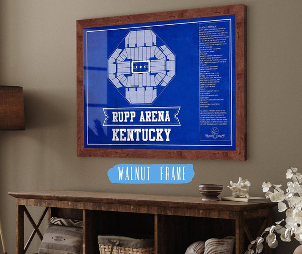 Cutler West Kentucky Wildcats - Rupp Arena Seating Chart - College Basketball Blueprint Team Color Art
