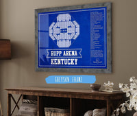 Cutler West Basketball Collection Kentucky Wildcats - Rupp Arena Seating Chart - College Basketball Blueprint Team Color Art