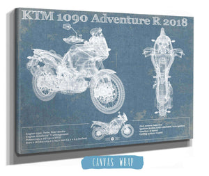 Cutler West KTM 1090 Adventure R 2018 Blueprint Motorcycle Patent Print