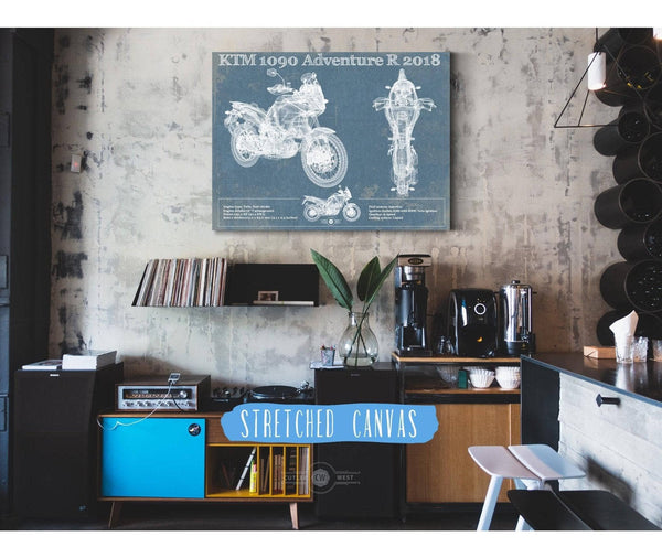 Cutler West KTM 1090 Adventure R 2018 Blueprint Motorcycle Patent Print