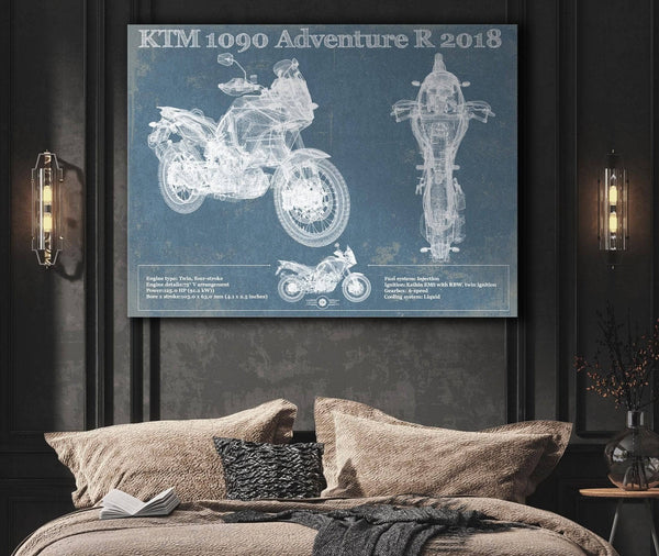 Cutler West KTM 1090 Adventure R 2018 Blueprint Motorcycle Patent Print