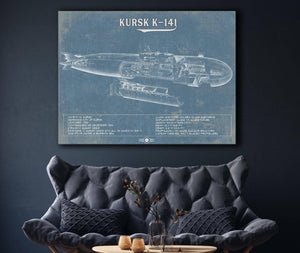 Cutler West Kursk K-141 Russian Submarine  Vintage Maritime Print
