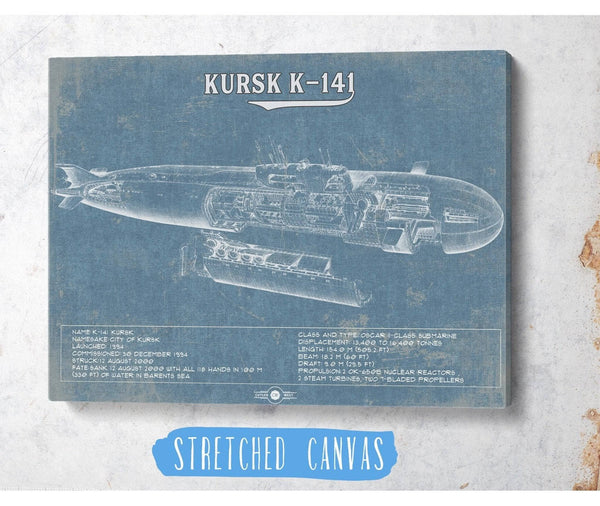 Cutler West Kursk K-141 Russian Submarine  Vintage Maritime Print