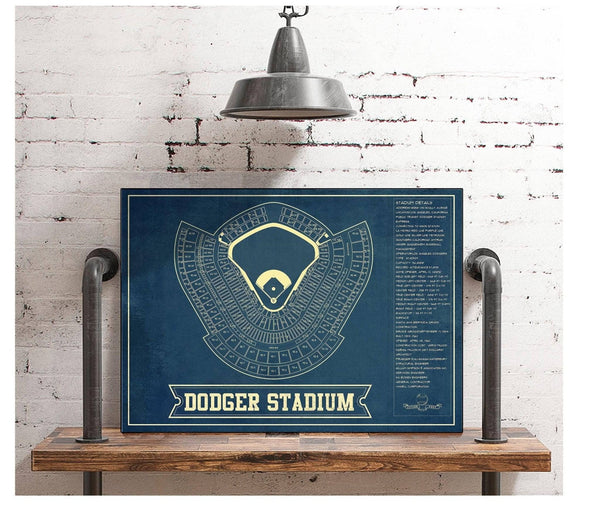 Cutler West LA Dodgers Stadium Seating Chart - Vintage Baseball Fan Print