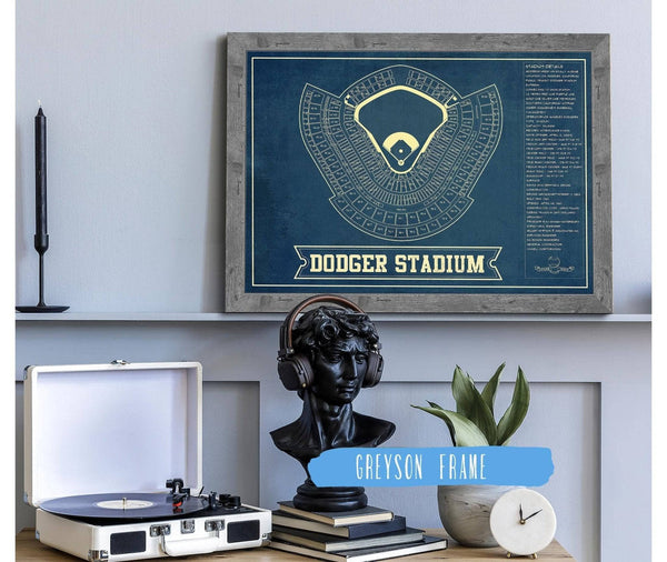 Cutler West LA Dodgers Stadium Seating Chart - Vintage Baseball Fan Print