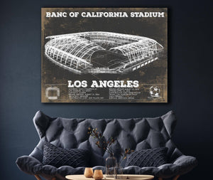 Cutler West LAFC - Vintage Banc of California Stadium MLS Soccer Print