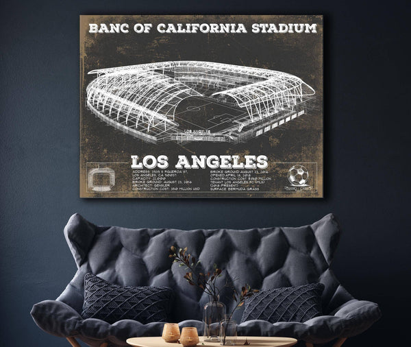 Cutler West LAFC - Vintage Banc of California Stadium MLS Soccer Print