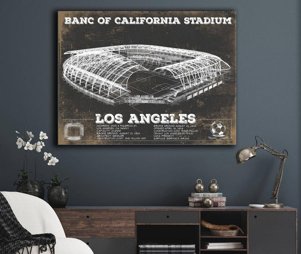 Cutler West LAFC - Vintage Banc of California Stadium MLS Soccer Print
