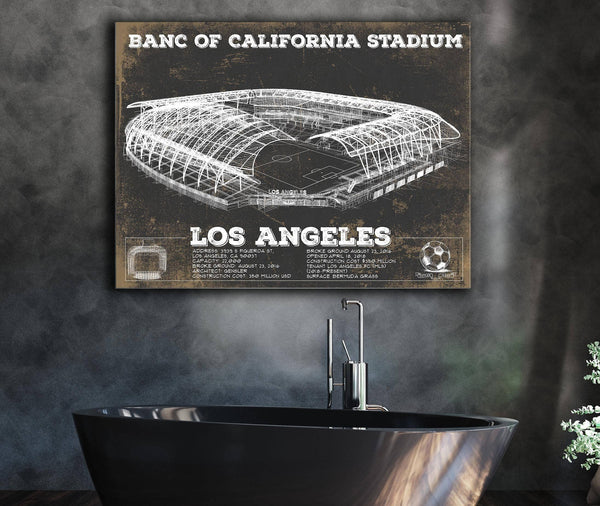 Cutler West LAFC - Vintage Banc of California Stadium MLS Soccer Print