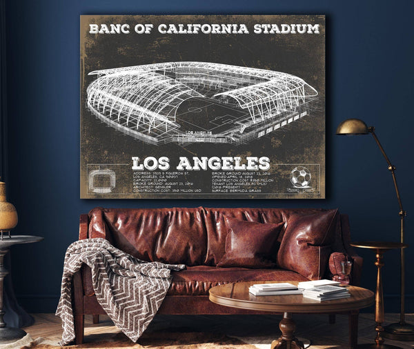 Cutler West LAFC - Vintage Banc of California Stadium MLS Soccer Print