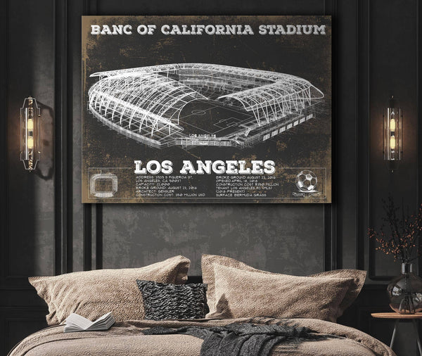 Cutler West LAFC - Vintage Banc of California Stadium MLS Soccer Print