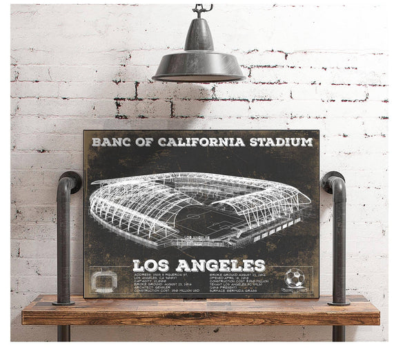 Cutler West LAFC - Vintage Banc of California Stadium MLS Soccer Print
