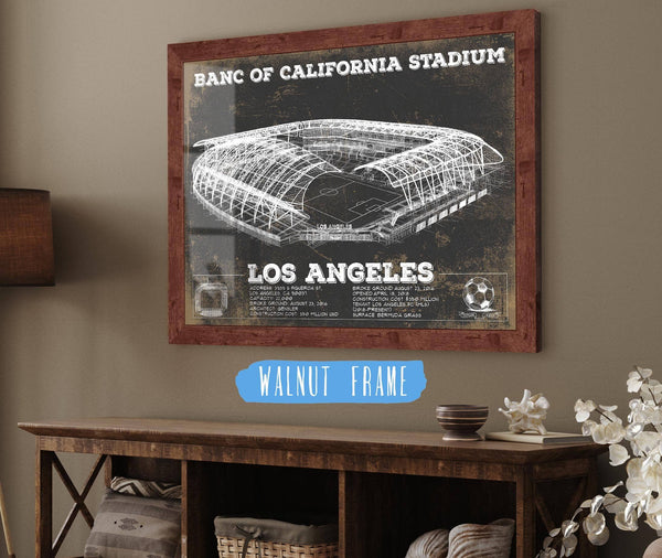Cutler West LAFC - Vintage Banc of California Stadium MLS Soccer Print