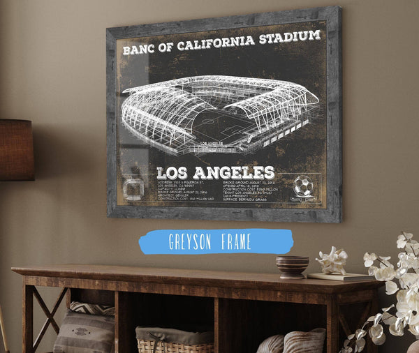 Cutler West LAFC - Vintage Banc of California Stadium MLS Soccer Print