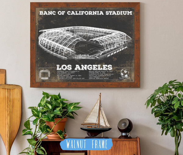 Cutler West LAFC - Vintage Banc of California Stadium MLS Soccer Print