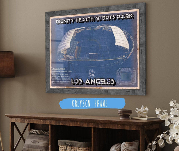 14" x 11" / Greyson Frame Cutler West LAFC Vintage Banc of California Stadium MLS Soccer Print