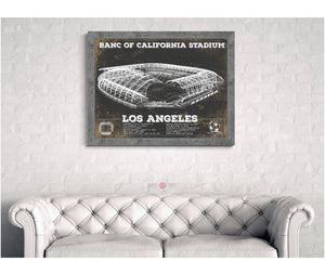 14" x 11" / Greyson Frame Cutler West LAFC - Vintage Banc of California Stadium MLS Soccer Print