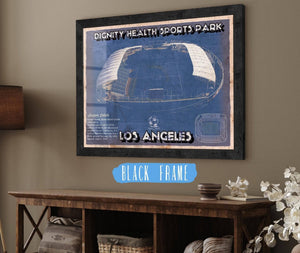 20" x 16" / Black Frame Cutler West LAFC Vintage Banc of California Stadium MLS Soccer Print