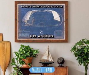 20" x 16" / Walnut Frame Cutler West LAFC Vintage Banc of California Stadium MLS Soccer Print