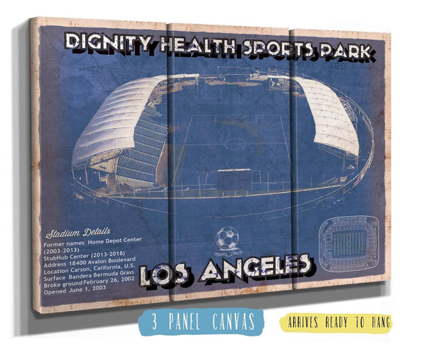 36" x 24" / 3 Panel Canvas Wrap Cutler West LAFC Vintage Banc of California Stadium MLS Soccer Print
