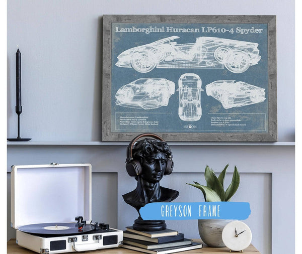 14" x 11" / Greyson Frame Cutler West Lamborghini Huracán LP610-4 Spyder